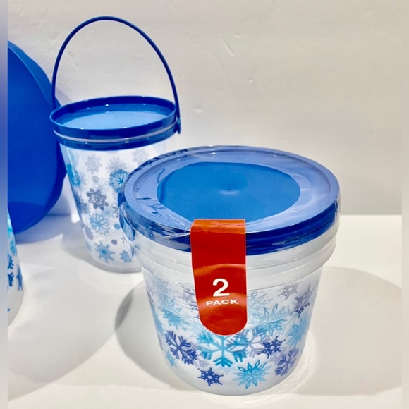 ❄️ Holiday Storage Bundle- Blue Snowflake Design NWT - Picture 9 of 11